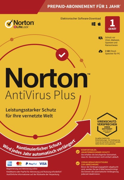 Norton AntiVirus Plus | 2025 | kein Abo