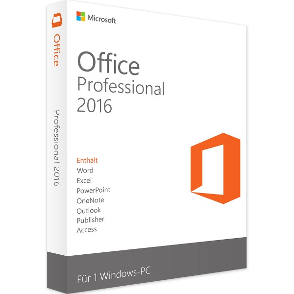 Microsoft Office 2016 Professional | für Windows